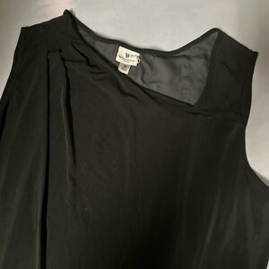Worthington Black Asymmetrical Sleeveless Top